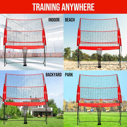 Adjustable Volleyball Training Net – Portable Serving & Spiking System