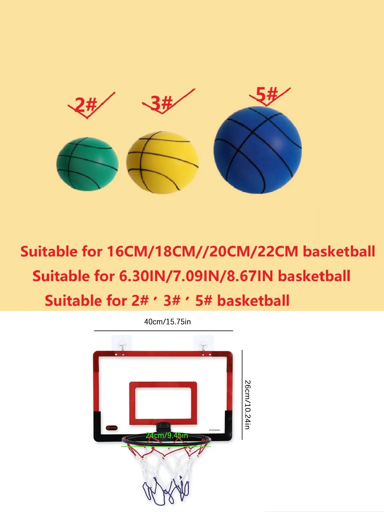 Mini Indoor Basketball Hoop Set for Kids & Adults – Room Shooting Sport Game Set