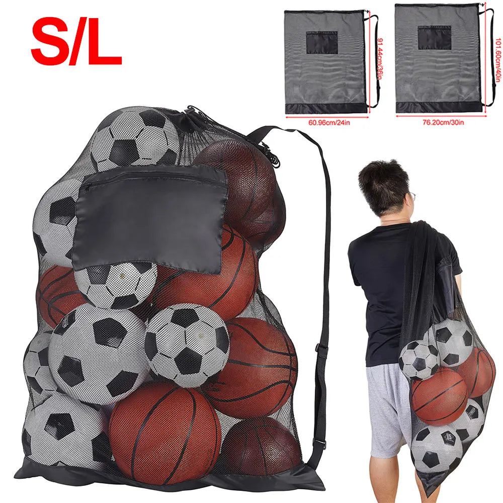 Extra Large Mesh Soccer Ball Bag – Professional Ball Bag for Basketball, Volleyball & Football