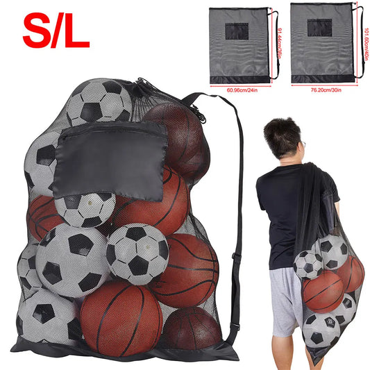 Extra Large Mesh Soccer Ball Bag – Professional Ball Bag for Basketball, Volleyball & Football