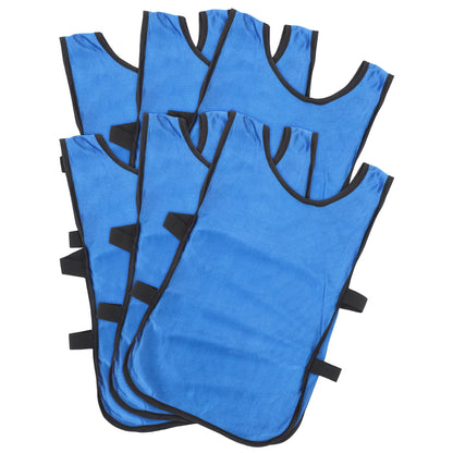 6-Pack Kids' Mesh Training Vests – Breathable Sports Pinnies for Soccer & Basketball