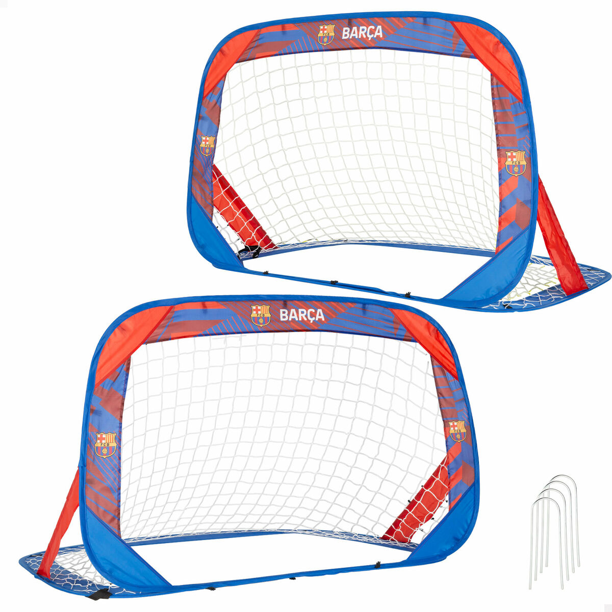 Set of 2 football goals F.C. Barcelona 120 x 80 x 80 cm (2 Units)-6