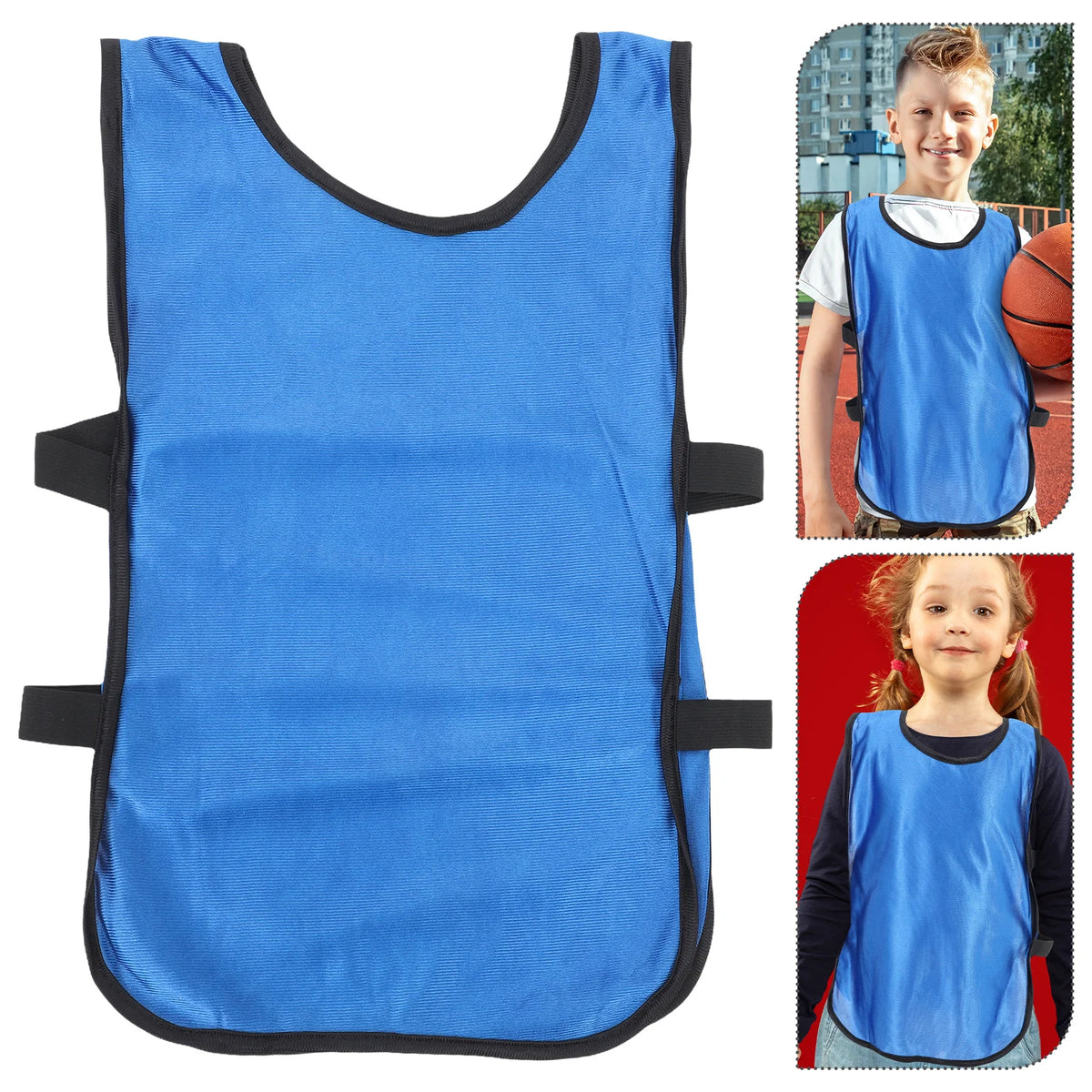 6-Pack Kids' Mesh Training Vests – Breathable Sports Pinnies for Soccer & Basketball