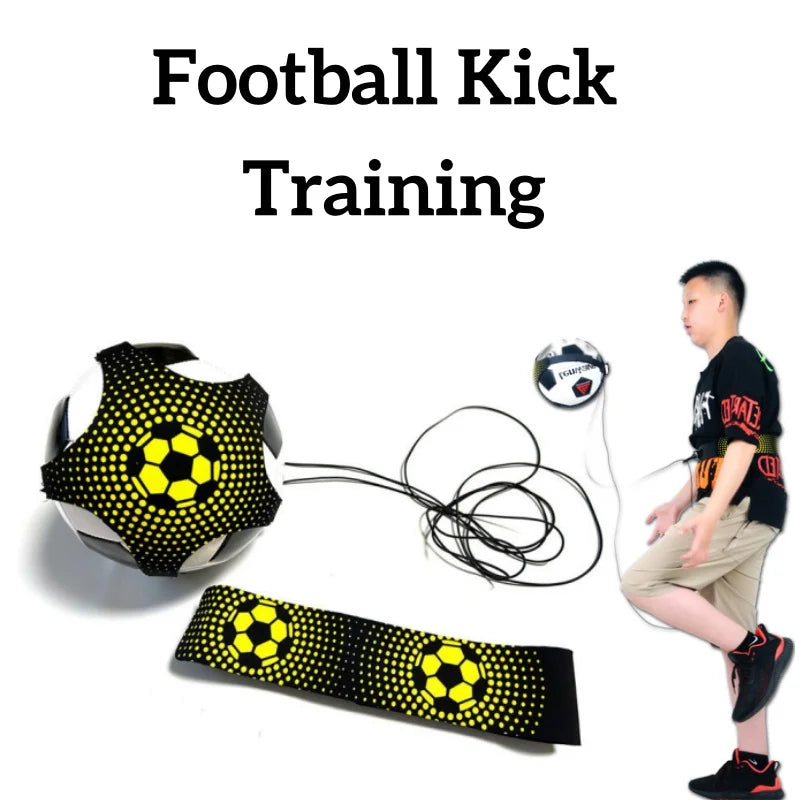 Football Kick Throw Solo Practice Adjustable Waist Belt Soccer Ball Control Training Equipment Children Elastic