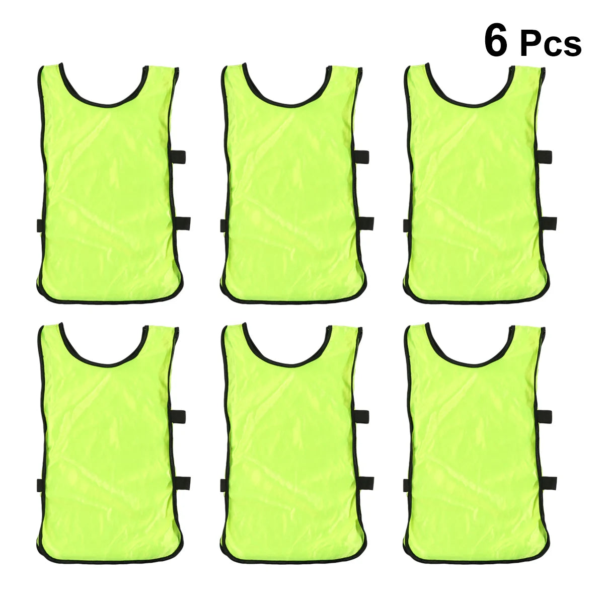 6-Pack Kids' Mesh Training Vests – Breathable Sports Pinnies for Soccer & Basketball