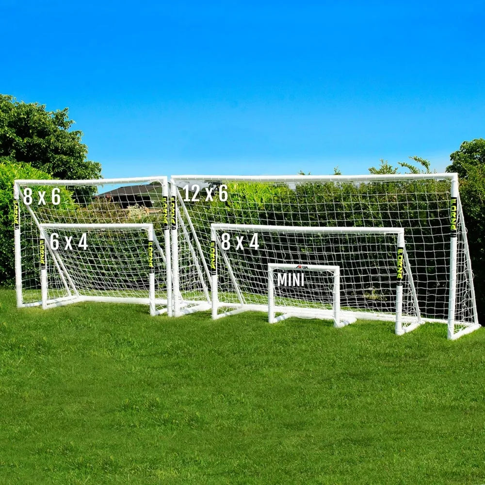 10ft by 6.5ft Futsal Soccer Goal - Durable Weatherproof uPVC Construction with Easy Assembly and Optional Ball