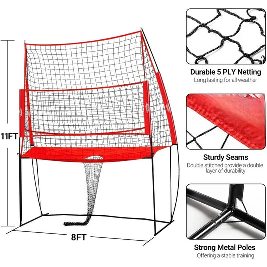 Adjustable Volleyball Training Net – Portable Serving & Spiking System