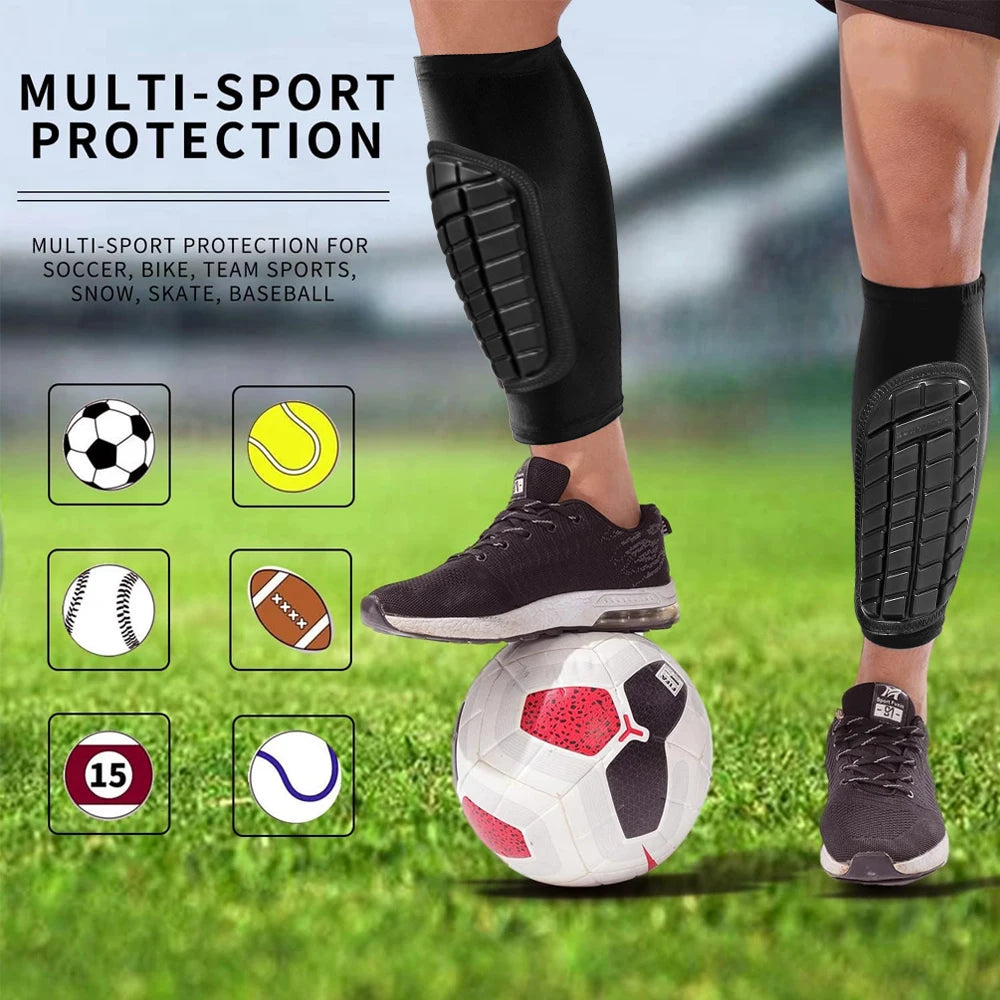 1Pair Shin Guards Soccer, Impact-Resistant High-Elasticity Soccer Sleeves Football Soccer Shin Guards for Women Men