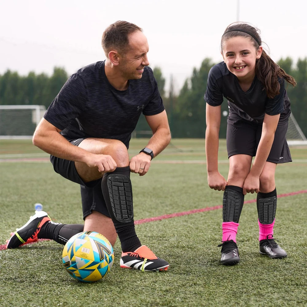 1Pair Shin Guards Soccer, Impact-Resistant High-Elasticity Soccer Sleeves Football Soccer Shin Guards for Women Men