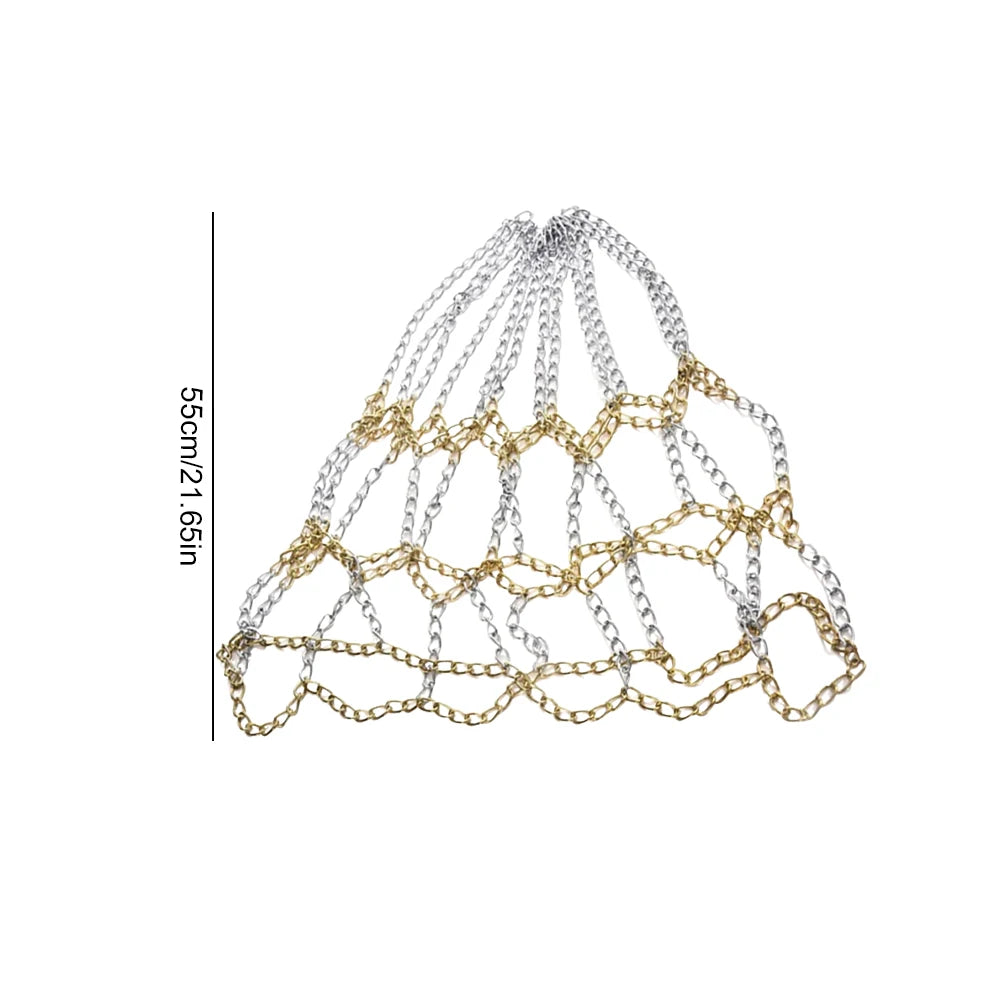 Basketball Net Rustproof Galvanized Iron Durable Basketball Target Net Metal Chain Basketball Net for Basketball Hoop