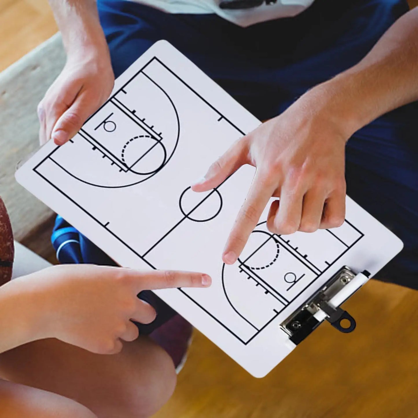 Double-Sided Basketball Coaching Board – Portable Strategy & Tactic Clipboard