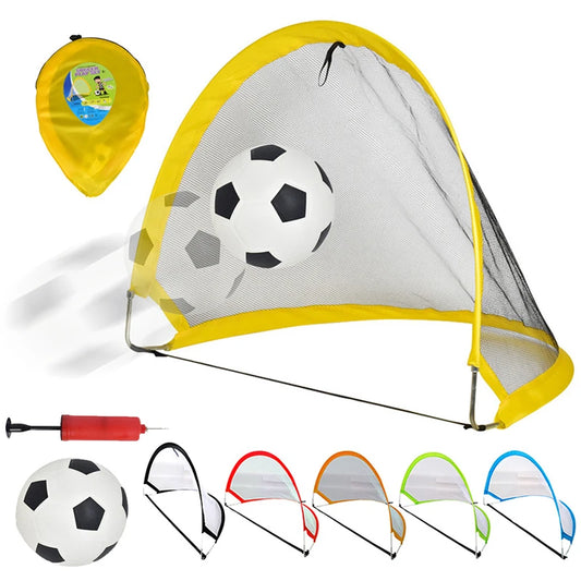 Children Soccer Outdoor Sports Toys Portable Folding Football Goal Outside Sports Parent-Child Interactive Activities Games Toys