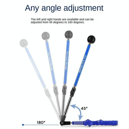 Adjustable Golf Swing Trainer for Beginners - Foldable & Corrective - Black