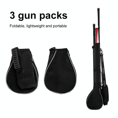 Portable Foldable Golf Ball Bag - Nylon - Black Silver