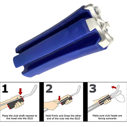 Grey And Blue Golf Club Carrier 2-Pack - Durable ABS+PET Golf Club Holder for Secure Storage and Easy Transport
