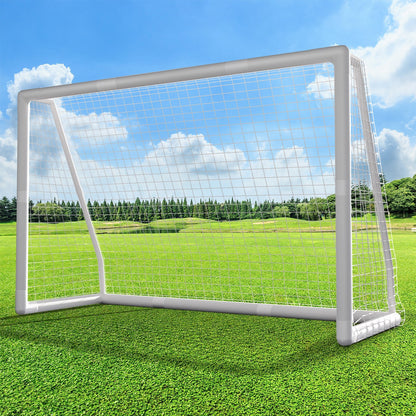 Rengue Soccer Goal, 152.4x243.84cm Backyard Soccer Goal, PVC Soccer Goals, Full Size Soccer Goal, Training Soccer Net Set With High- Strength Nets, Ground Stakes And Carry Bag- Sturdy Goal Post Soccer Accessories For Improvin